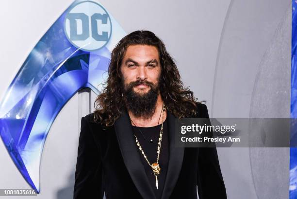 Jason Momoa attends the premiere of Warner Bros. Pictures' "Aquaman" at TCL Chinese Theatre on December 12, 2018 in Hollywood, California.
