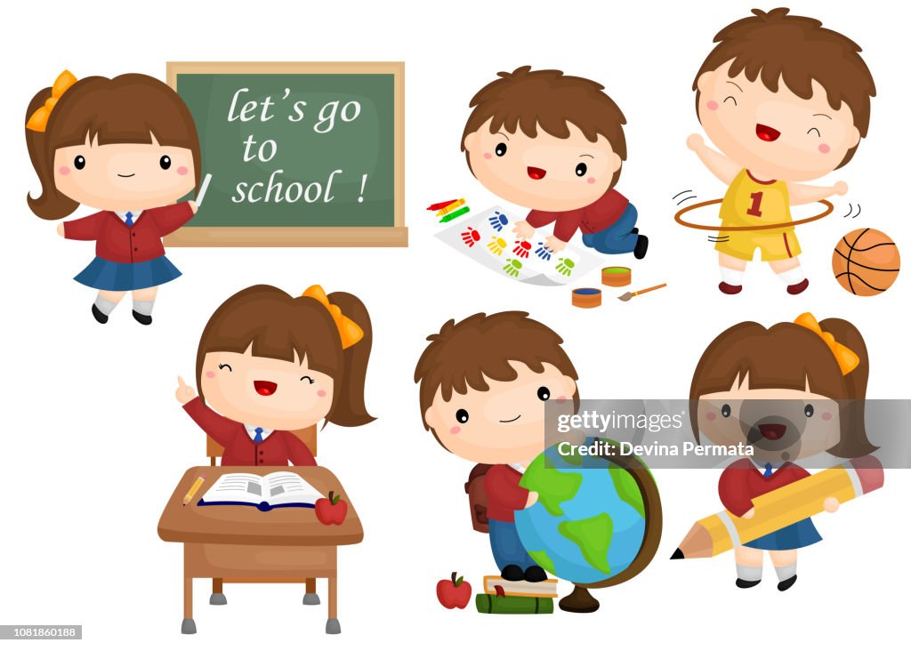 School Activity Vector Set High-Res Vector Graphic - Getty Images