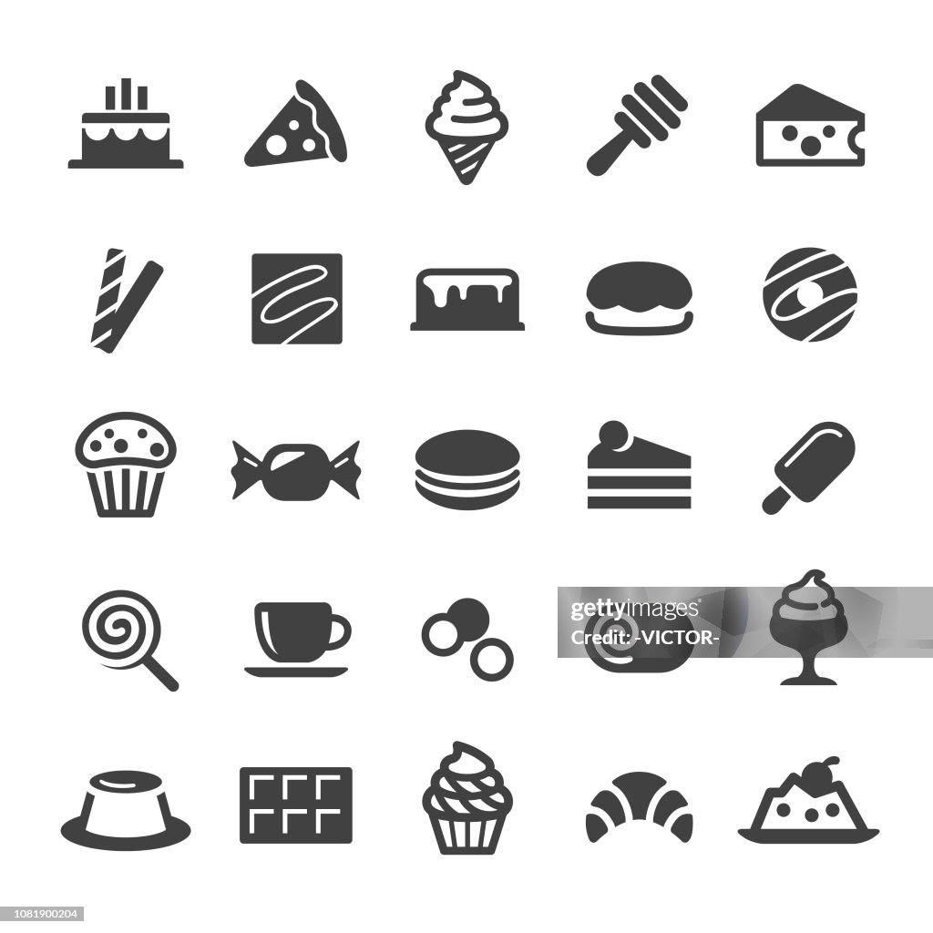 Zoet voedsel Icons - slimme serie