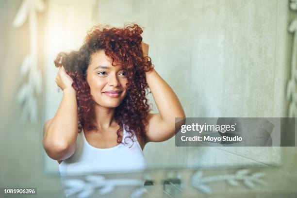 it has all the volume i want! - hair care stock pictures, royalty-free photos & images