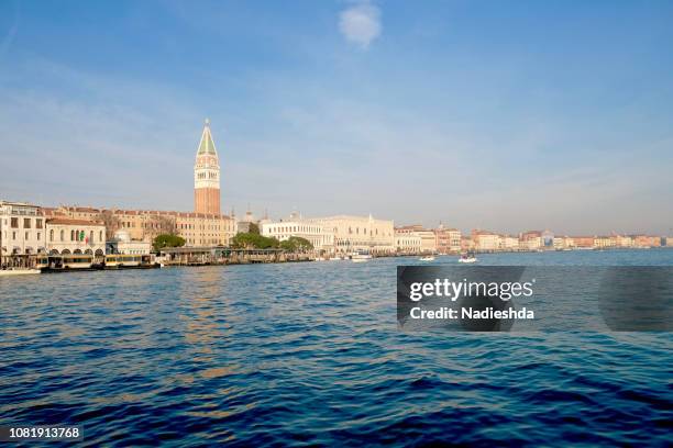 views of venice with the ducal palace, san marco campanile and grand canal - grand ducal palace stock pictures, royalty-free photos & images