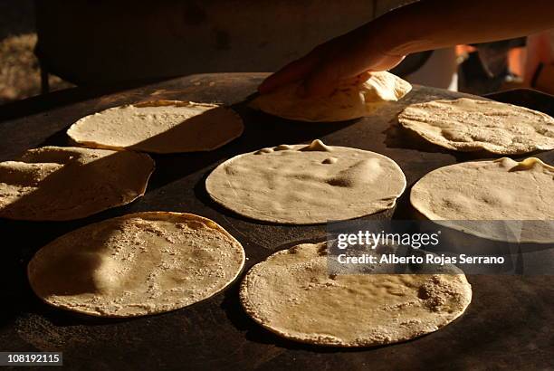 handmade tortillas - tortilla stock pictures, royalty-free photos & images