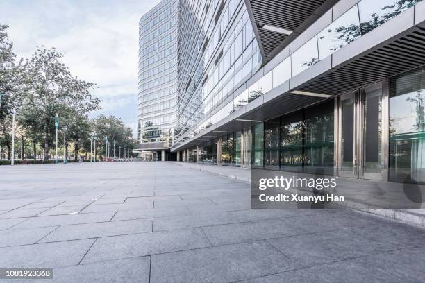 open area in front of the building - pedestrian zone bildbanksfoton och bilder