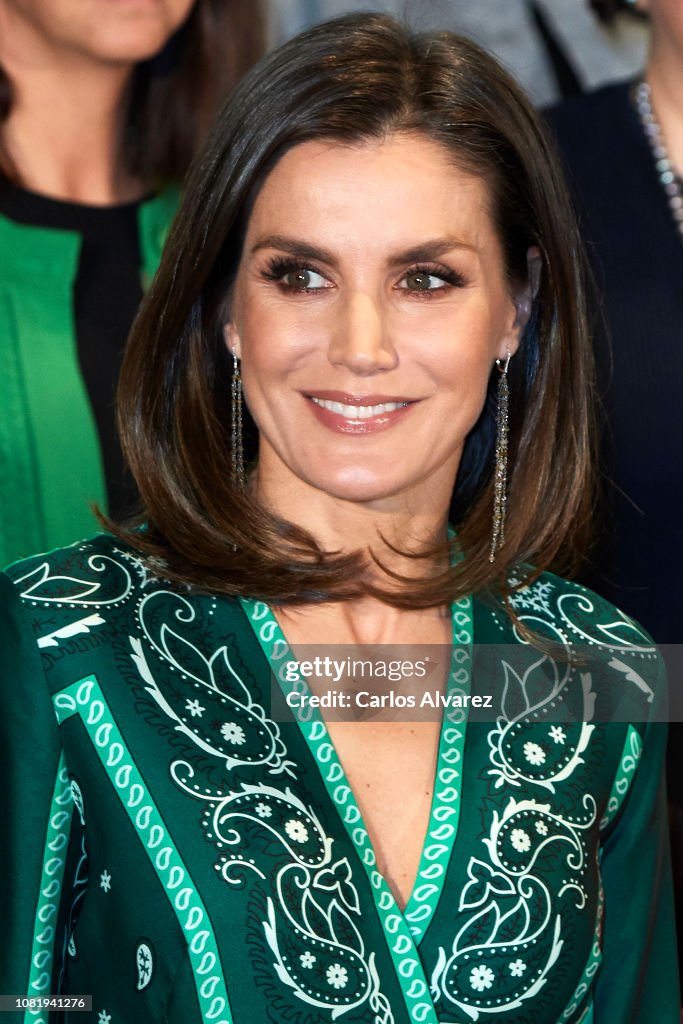 Queen Letizia of Spain Attends The Closure Of AFAMMER International Congress