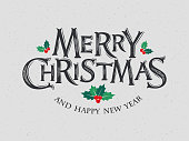 Vector illustration Merry Christmas and Happy New Year