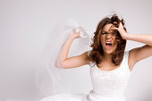 Angry Screaming Bride Throwing Veil