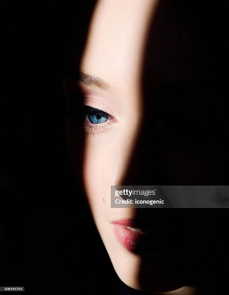 Shadows on Woman's Face