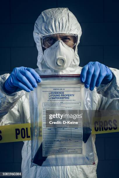 forensic science - evidence bag stock pictures, royalty-free photos & images
