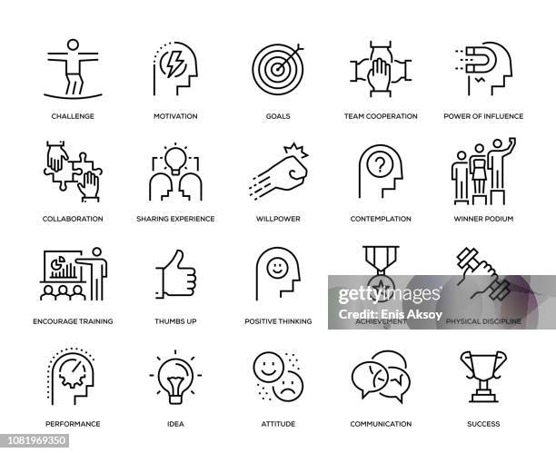 motivation-icon-set - authority stock-grafiken, -clipart, -cartoons und -symbole