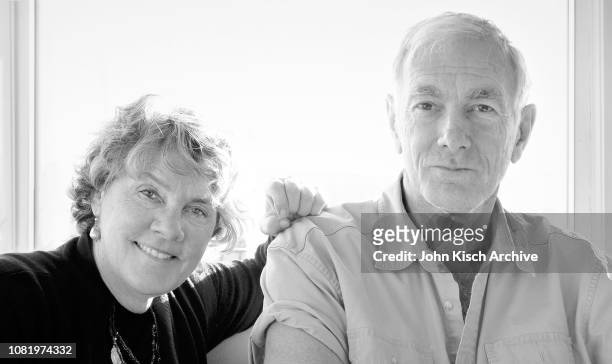 Portrait of married American couple, producer Maggie Renzi and filmmaker John Sayles, Guilford, Connecticut, 2017.