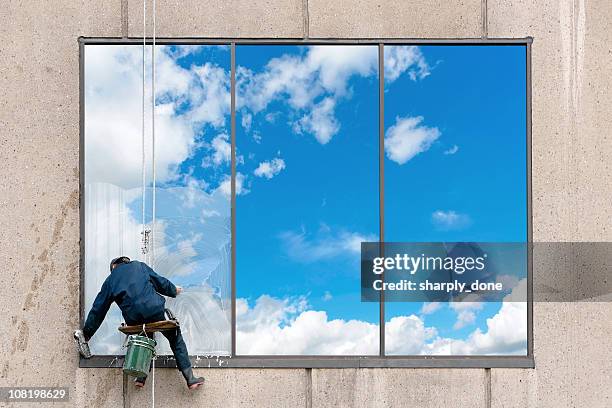 xl window washer - fönsterputsare bildbanksfoton och bilder