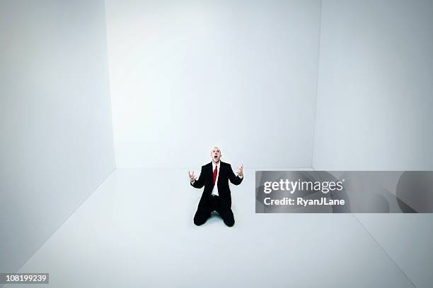 boxed in a white room - distressed stock market people stock pictures, royalty-free photos & images