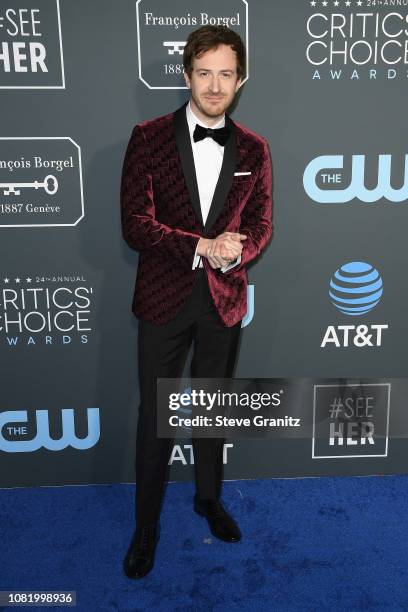 Joseph Mazzello attends the 24th annual Critics' Choice Awards at Barker Hangar on January 13, 2019 in Santa Monica, California.