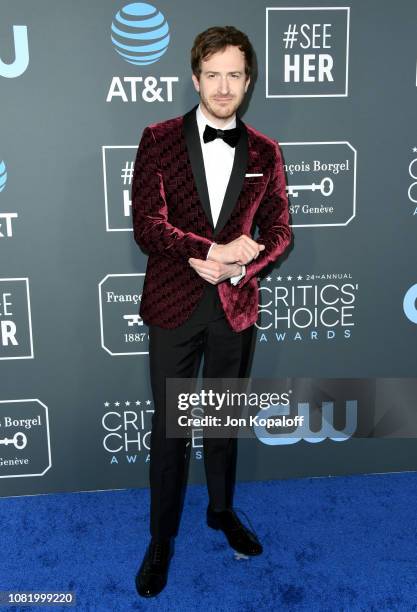 Joseph Mazzello attends the 24th annual Critics' Choice Awards at Barker Hangar on January 13, 2019 in Santa Monica, California.