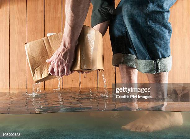 flooded basement - interior flood damage stock pictures, royalty-free photos & images