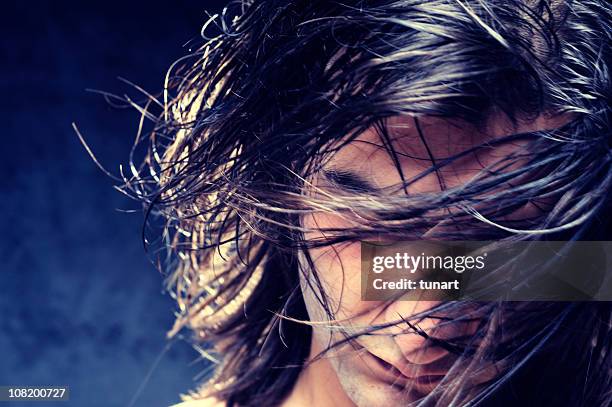 breeze - long hair wind stock pictures, royalty-free photos & images