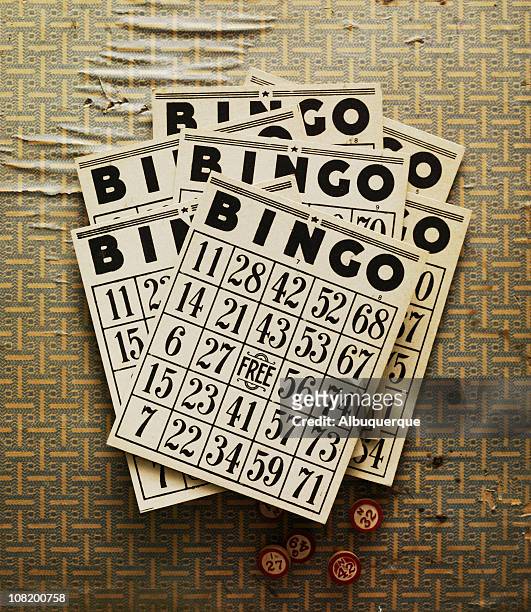 vida de tarjetas de retro bingo - bingo fotografías e imágenes de stock