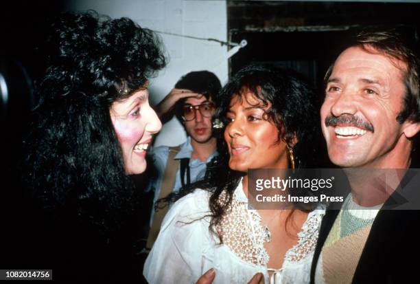 Cher, Sonny Bono and Susie Coelho circa 1981 in New York City.