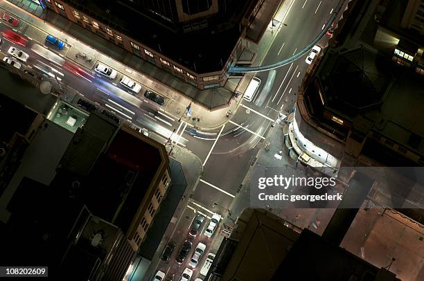 night junction flow - low camera angle stock pictures, royalty-free photos & images
