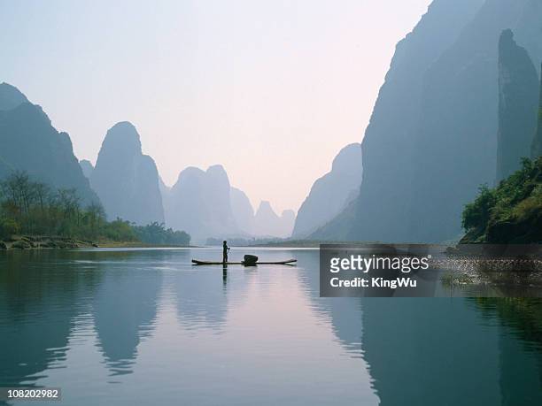 rio li, china - yangshuo imagens e fotografias de stock