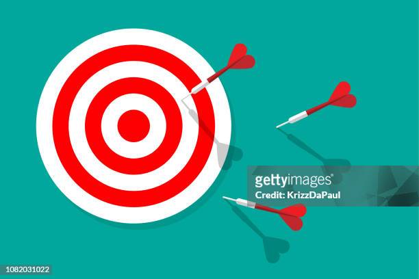target and darts - aspirations stock illustrations