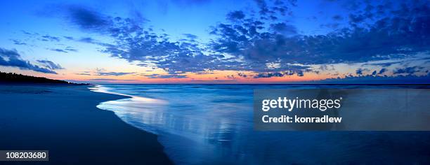 beach after sunset - long exposure panorama - sunset beach 個照片及圖片檔