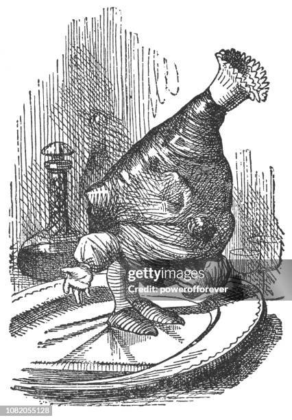 piece of mutton greeting queen alice in through the looking-glass - lamb cartoon stock illustrations