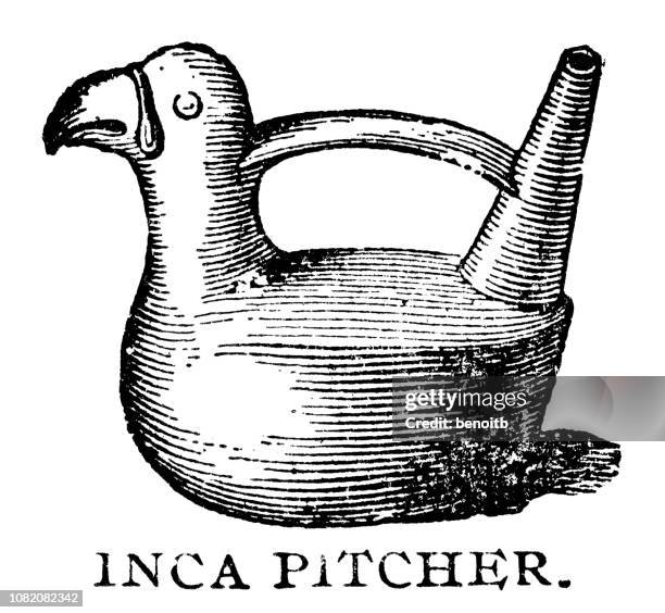 inca pitcher - inca stock illustrations