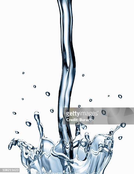 stream of water pouring  and splashing - pouring stock pictures, royalty-free photos & images