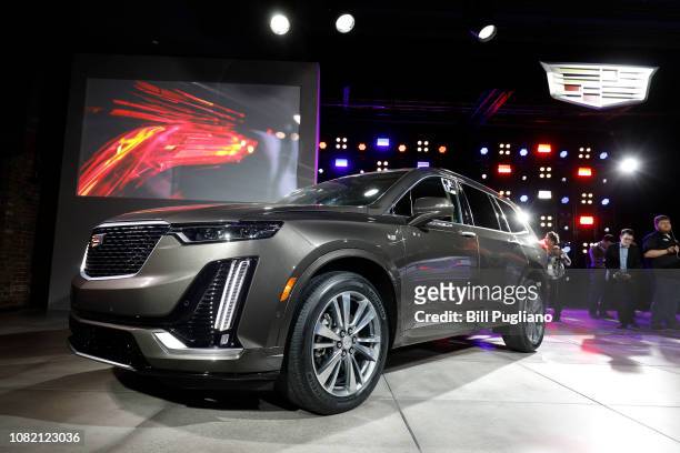 The General Motors Cadillac XT6 three-row crossover SUV is revealed at the Garden Theater on January 13, 2019 in Detroit, Michigan. The 2019 North...