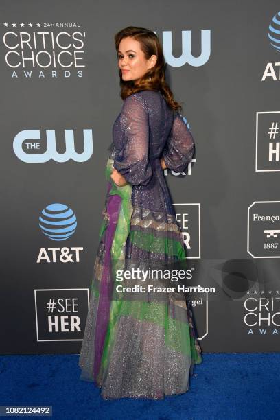 Dina Shihabi attends the 24th annual Critics' Choice Awards at Barker Hangar on January 13, 2019 in Santa Monica, California.