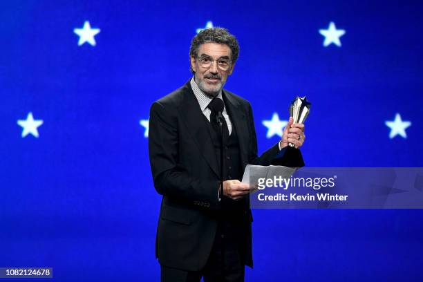 Chuck Lorre accepts the Critics Choice Creative Achievement Award onstage during the 24th annual Critics' Choice Awards at Barker Hangar on January...