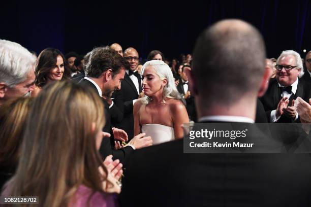 Lady Gaga wins Best Actress In A Movie for 'A Star Is Born' during the 24th annual Critics' Choice Awards at Barker Hangar on January 13, 2019 in...