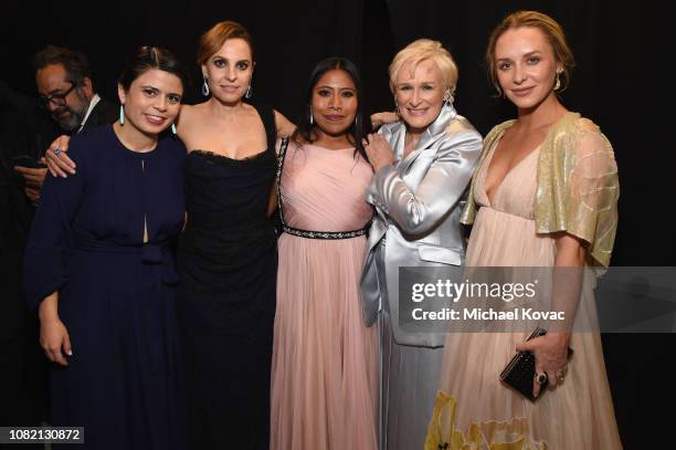 Gabriela Rodriguez, Marina De Tavira, Yalitza Aparicio, Glenn Close, and Annie Maude Starke attend the 24th annual Critics' Choice Awards at Barker...