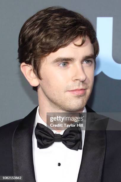 Freddie Highmore attends The 24th Annual Critics' Choice Awards at Barker Hangar on January 13, 2019 in Santa Monica, California.