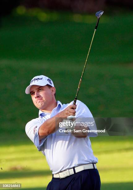 Roland Thatcher hits a shot during the third round of the Sony Open at Waialae Country Club on January 16, 2011 in Honolulu, Hawaii.