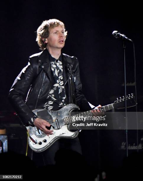 Beck performs at Malibu Love Sesh Benefit Concert for victims of the Malibu Fires at the Hollywood Palladium on January 13, 2019 in Hollywood CA