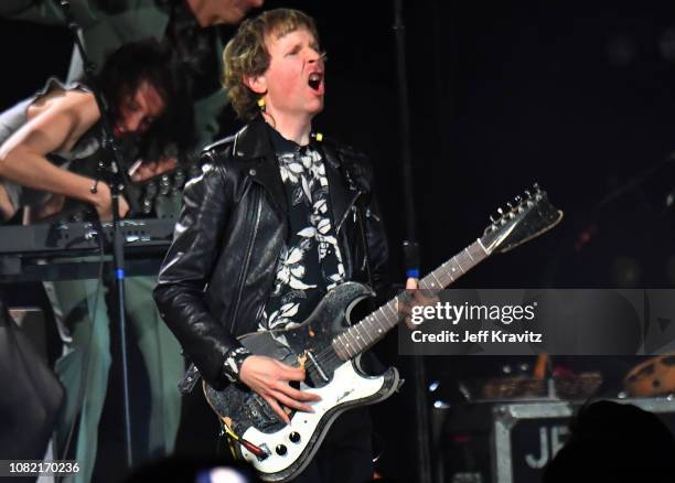 Beck performs at Malibu Love Sesh Benefit Concert for victims of the Malibu Fires at the Hollywood Palladium on January 13, 2019 in Hollywood CA