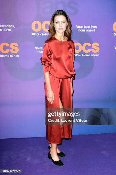 Actress Hannah Ware attends "OCS 10th Anniversary" at Pavillon d'Armenonville on December 13, 2018 in Paris, France.