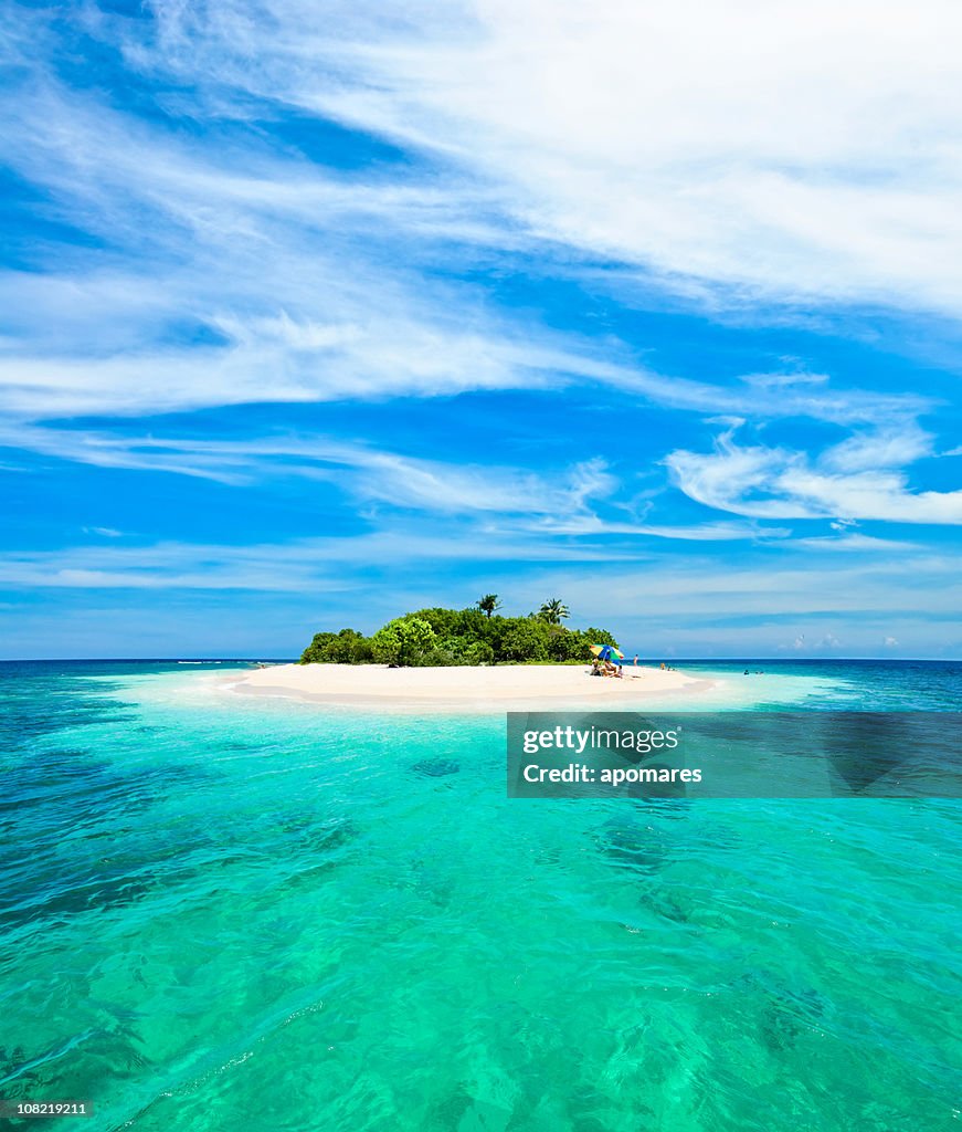 Lonely tropical island in the Caribbean