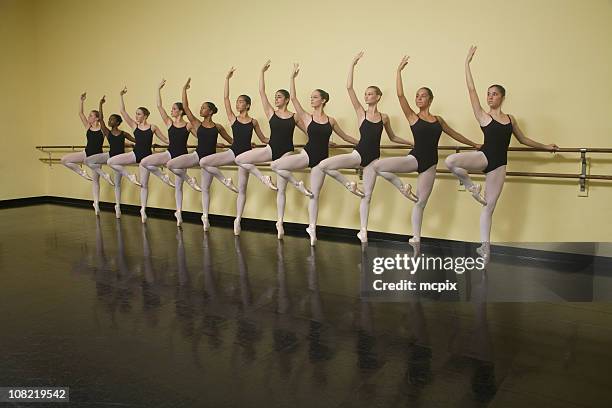 ballet class - bars stockfoto's en -beelden