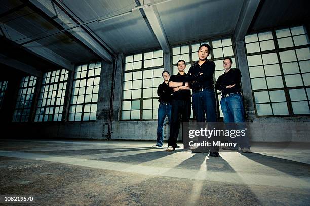 rock band group shot - rock band stock pictures, royalty-free photos & images