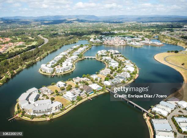 emerald lakes from the sky - smaragd stockfoto's en -beelden