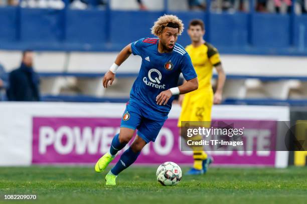 Tonny Vilhena of Feyenoord Rotterdam controls the ball during the test match between Borussia Dortmund and Feyenoord Rotterdam as part of the...