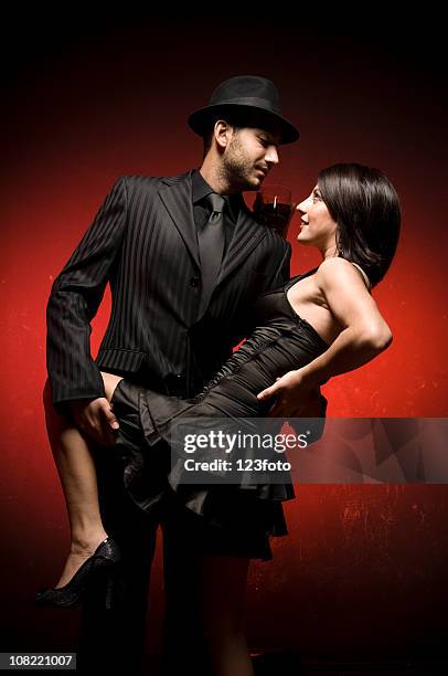 tanz - tango black stock-fotos und bilder