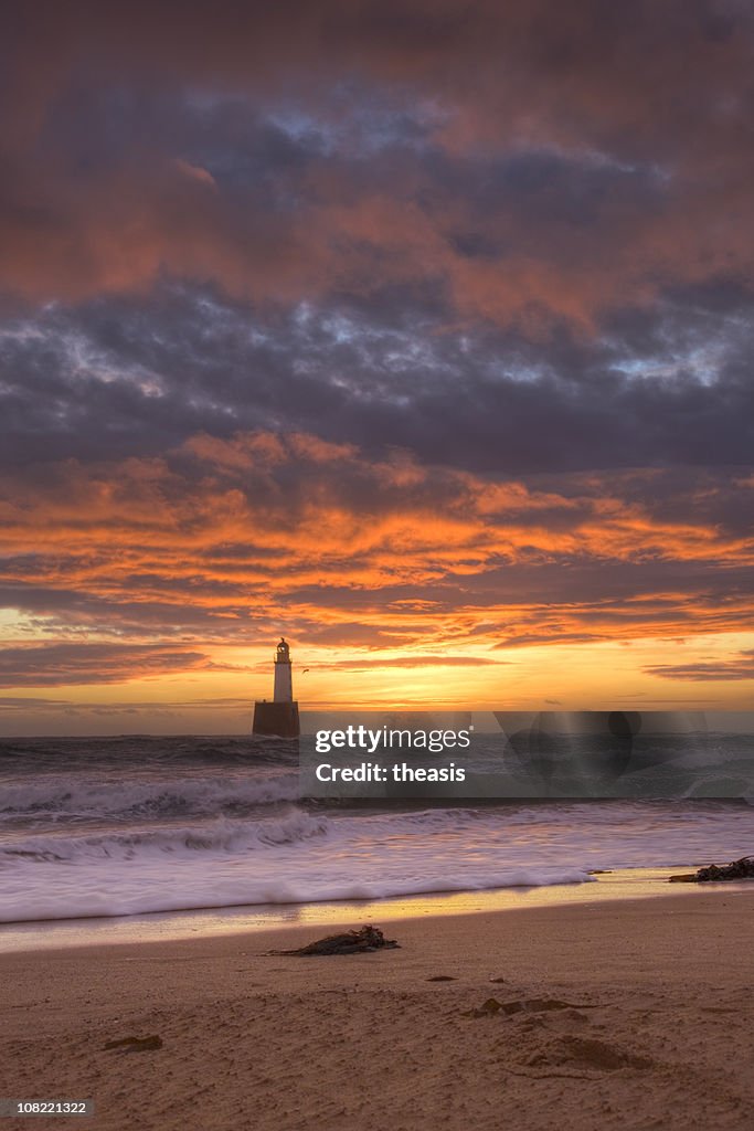 North Sea Lighthouse At Dawn