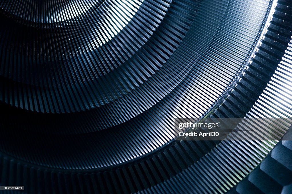 Abstract Detail of Round Metal Machinery