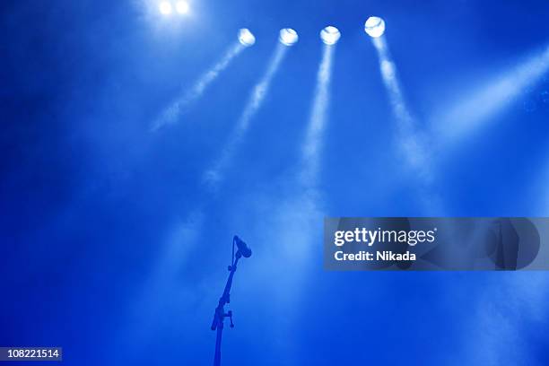 microphone stand - stage microphone stock pictures, royalty-free photos & images