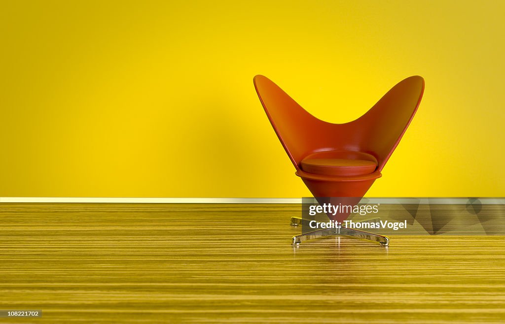 Der 70er Jahre. Herzförmige Hütchen Stuhl