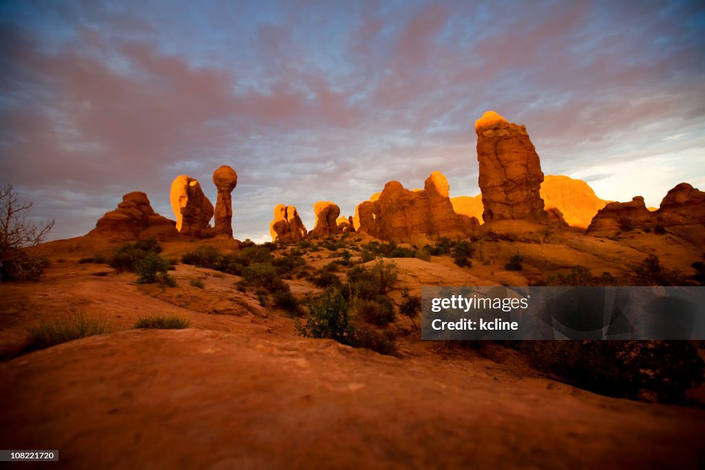 Moab Deserto ao pôr do sol